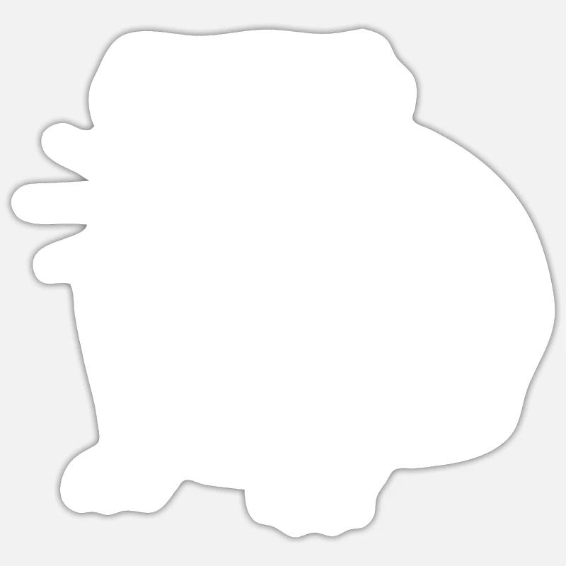 Cochon d'inde animal de compagnie - Sticker taille S (10 x 10 cm) - blanc mat