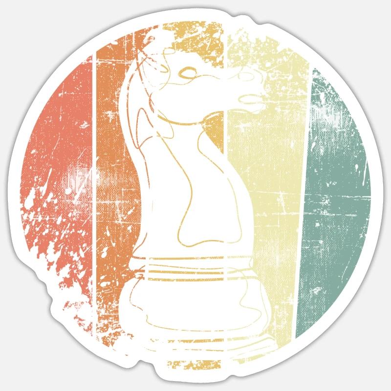 Échecs - Sticker taille S (10 x 10 cm) - blanc mat