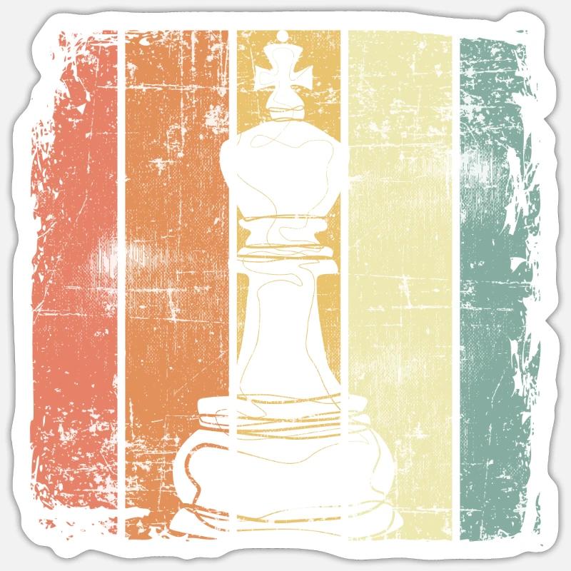 Chess - Sticker size S (10 x 10 cm) - white matte