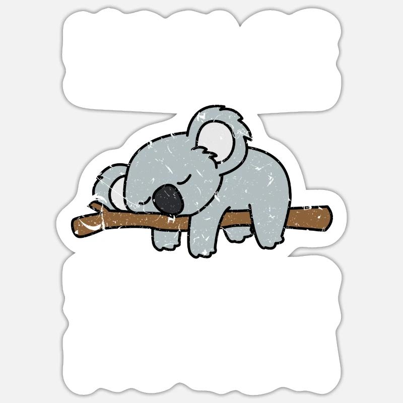 koala - Sticker taille S (10 x 10 cm) - blanc mat