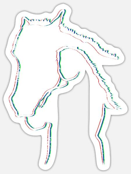 Pferde Liebhaber - Sticker Größe S (10 x 10 cm) - Mattweiß