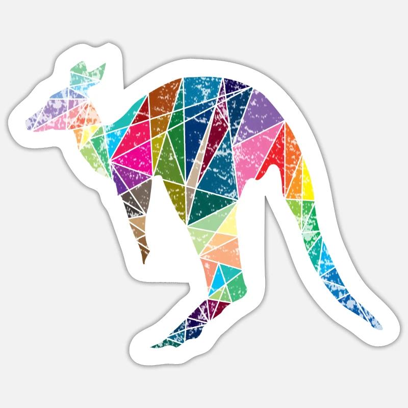 Kangaroo Australia - Sticker size S (10 x 10 cm) - white matte