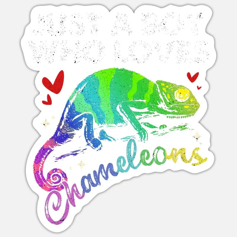 Chameleon - Sticker size S (10 x 10 cm) - white matte