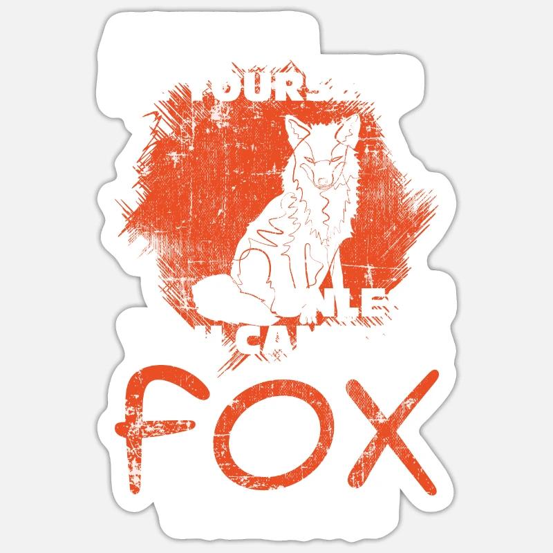 Fuchs - Sticker Größe S (10 x 10 cm) - Mattweiß