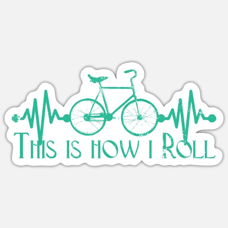 Vélo - Sticker taille S (10 x 10 cm) - blanc mat