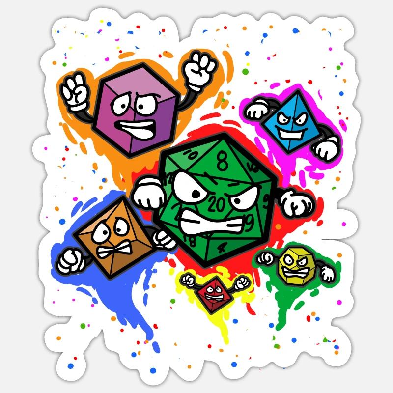 Fantasy RPG Dice Game Tabletop Game Player Sticker size S (10 x 10 cm)
