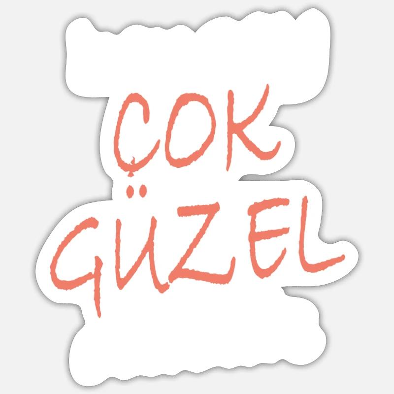 alles wird gut auf türkisch - Sticker Größe S (10 x 10 cm) - Mattweiß
