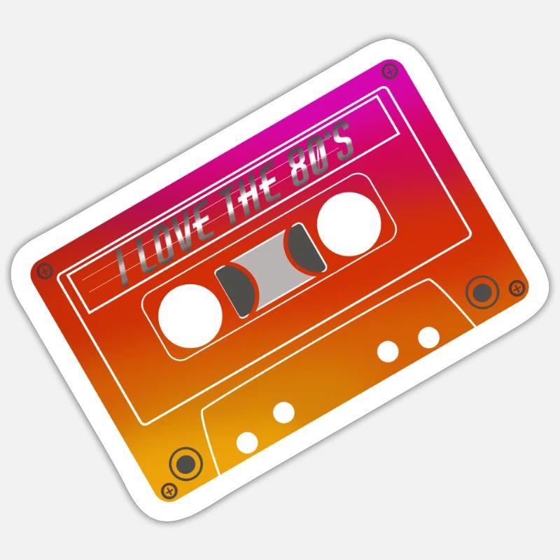 Kassette - Sticker Größe S (10 x 10 cm) - Mattweiß