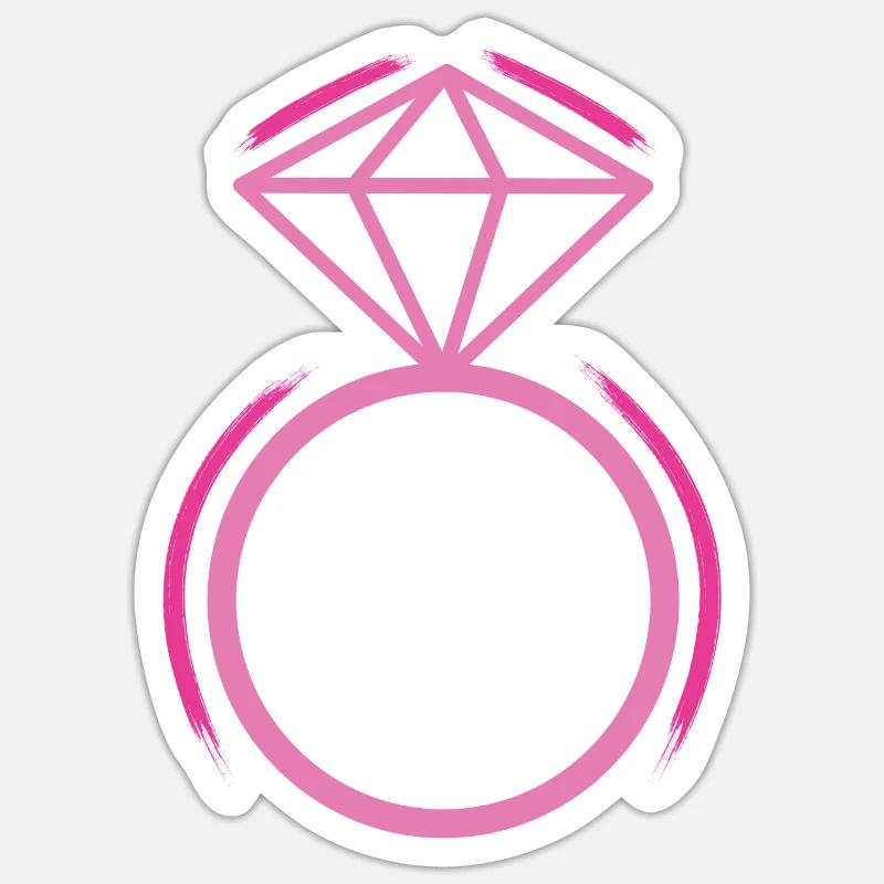 ring - Sticker size S (10 x 10 cm) - white matte
