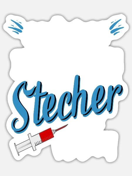 Krankenpfleger - Sticker Größe S (10 x 10 cm) - Mattweiß