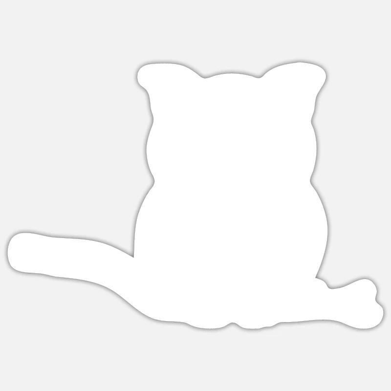 Eule - Sticker Größe S (10 x 10 cm) - Mattweiß