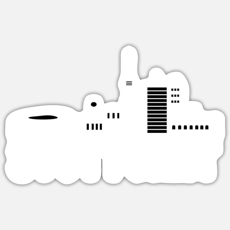 Stuttgart skyline Sticker size S (10 x 10 cm)