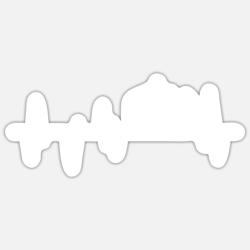 jardin - Sticker taille S (10 x 10 cm) - blanc mat