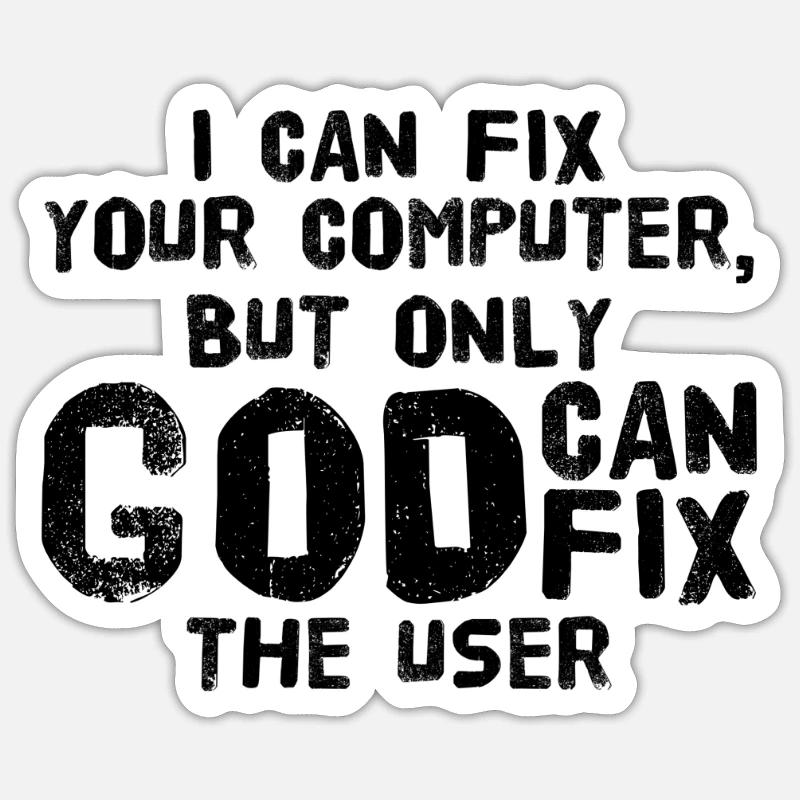 EDV User - Sticker Größe S (10 x 10 cm) - Mattweiß