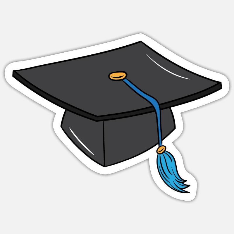 Doktorhut Student Doktor Studium Abitur Abschluss Sticker Größe S (10 x 10 cm)