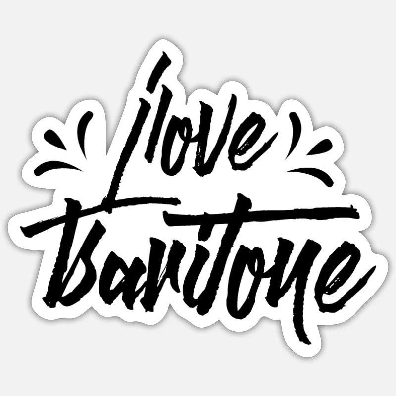 Baryton Baryton Baryton - Sticker taille S (10 x 10 cm) - blanc mat