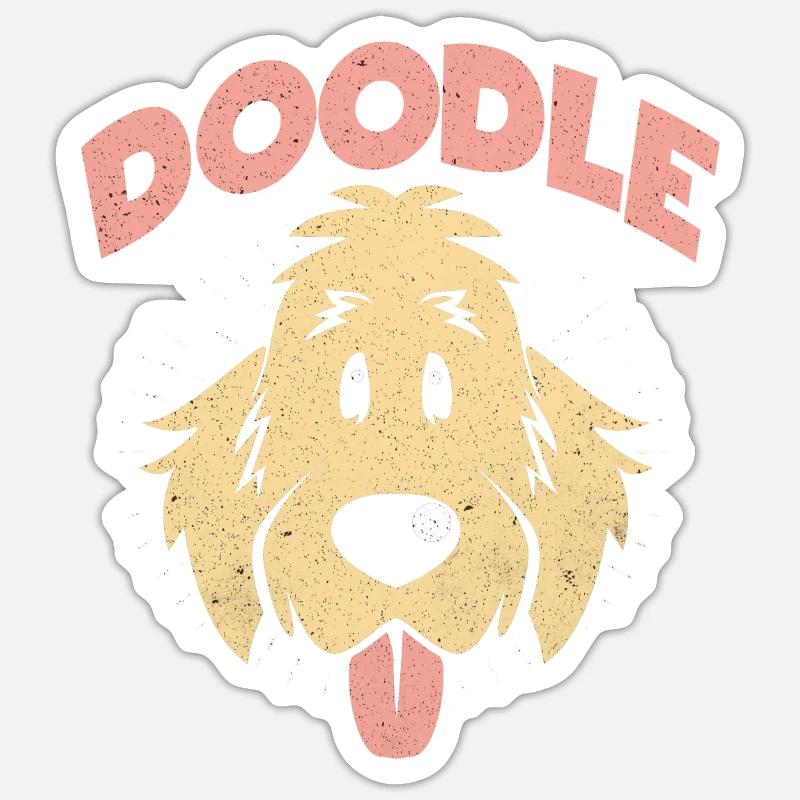 Doodle - Sticker Größe S (10 x 10 cm) - Mattweiß