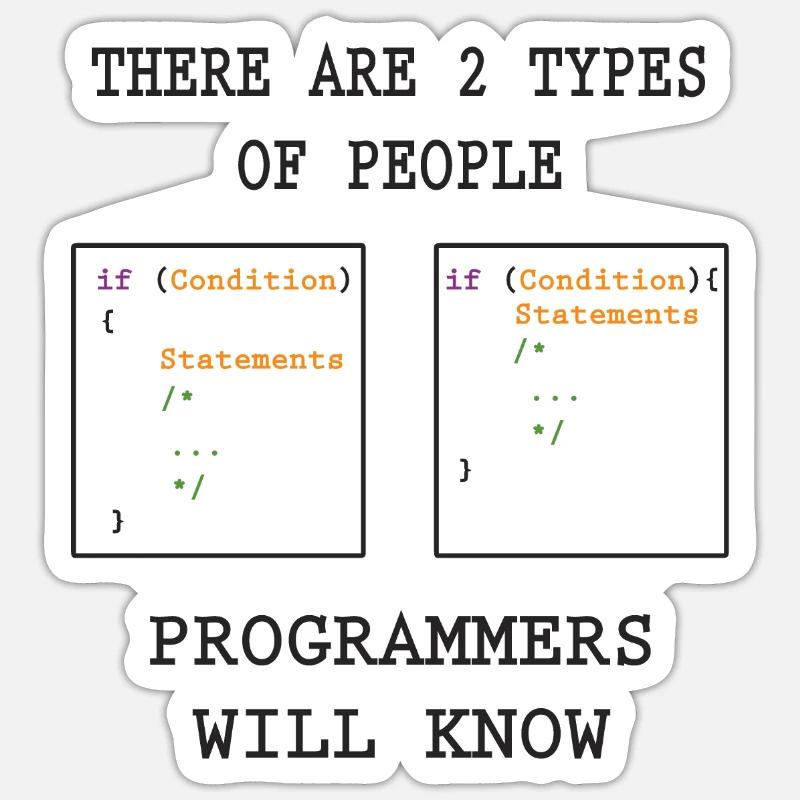 Programming Funny Sticker size S (10 x 10 cm)