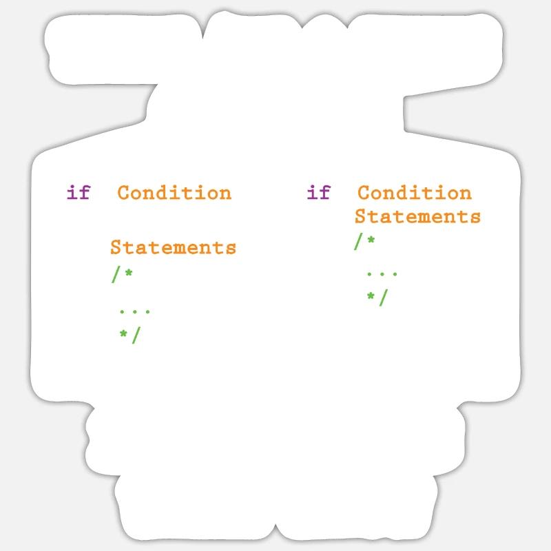 Deux types de programmeurs - Sticker taille S (10 x 10 cm) - blanc mat