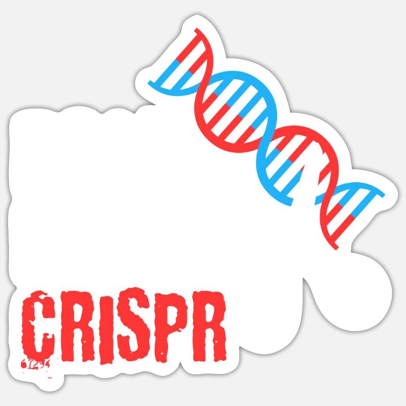 Stein Papier Crispr - Sticker Größe S (10 x 10 cm) - Mattweiß