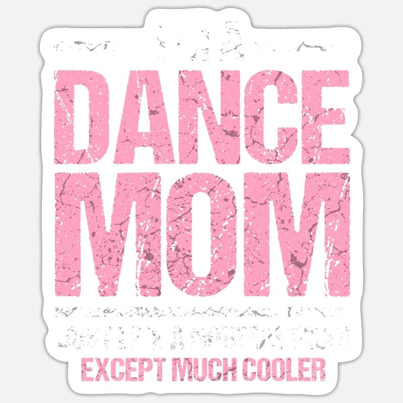 Tanz Mama Tanzen Mutter Disco Geschenk - Sticker Größe S (10 x 10 cm) - Mattweiß