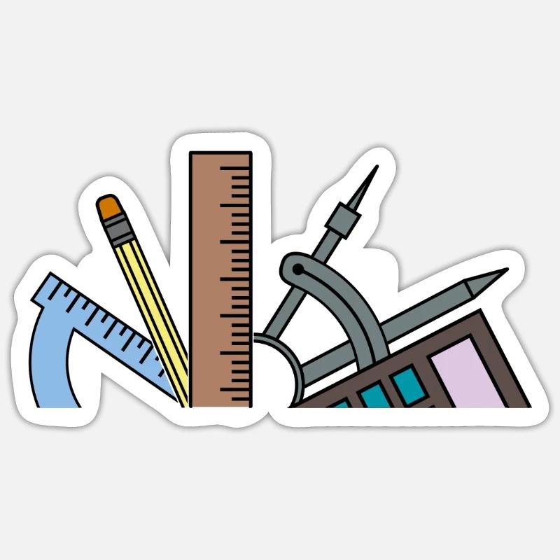 Mathematicien Sticker taille S (10 x 10 cm)