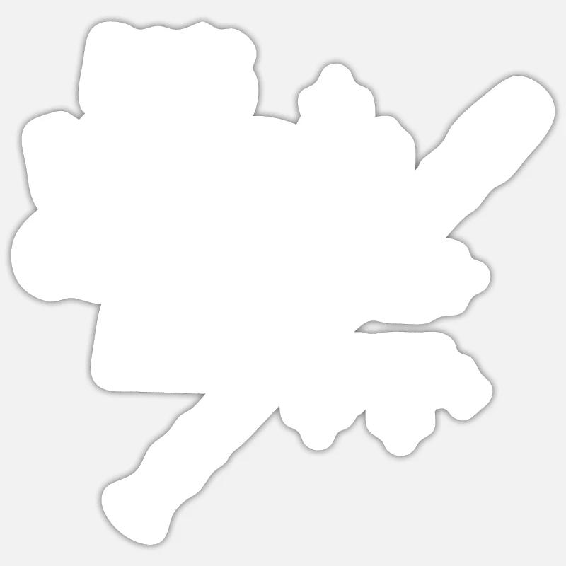 Flute - Sticker size S (10 x 10 cm) - white matte