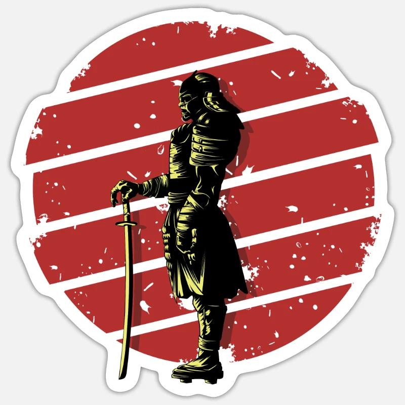 Samouraïs Sticker taille S (10 x 10 cm)
