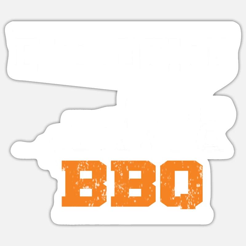 Evolution grilling heartbeat - Sticker size S (10 x 10 cm) - white matte