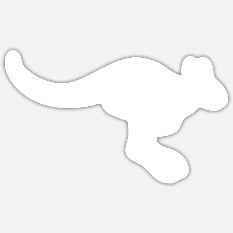 Kangaroo australia kangaroo roo wallaby outback - Sticker size S (10 x 10 cm) - white matte