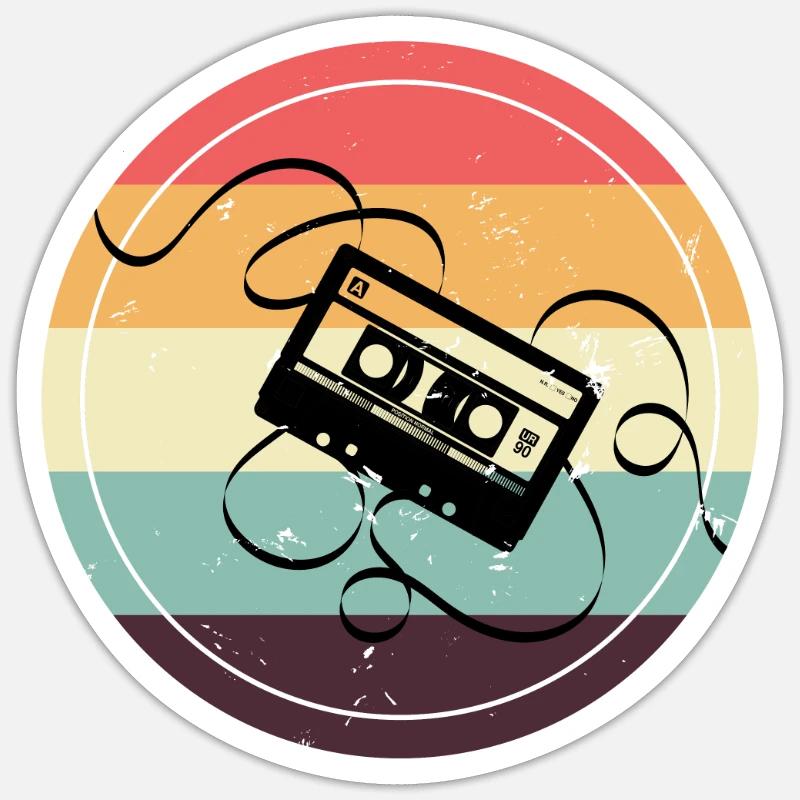 Crayon cassette Sticker taille S (10 x 10 cm)