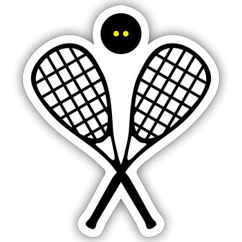 Squash - Sticker Größe S (10 x 10 cm) - Mattweiß - Vorne