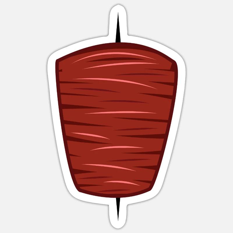 Doner kebab vector - Sticker size S (10 x 10 cm) - white matte