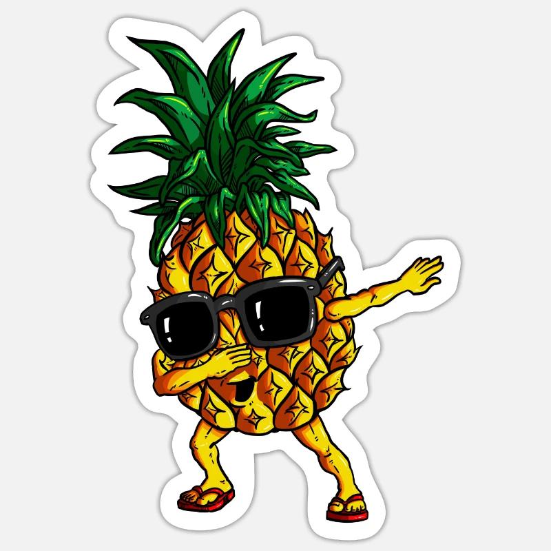 Dabbende Pineapple Pineapple Dabbing Summer Gift Sticker size S (10 x 10 cm)