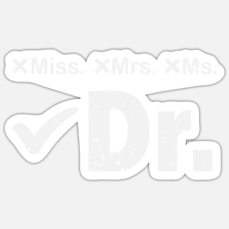 Doktor - Sticker Größe S (10 x 10 cm) - Mattweiß