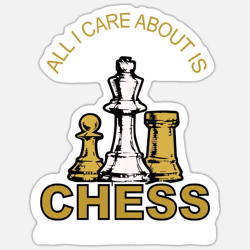 Chess chessboard strategy tactic gift - Sticker size S (10 x 10 cm) - white matte