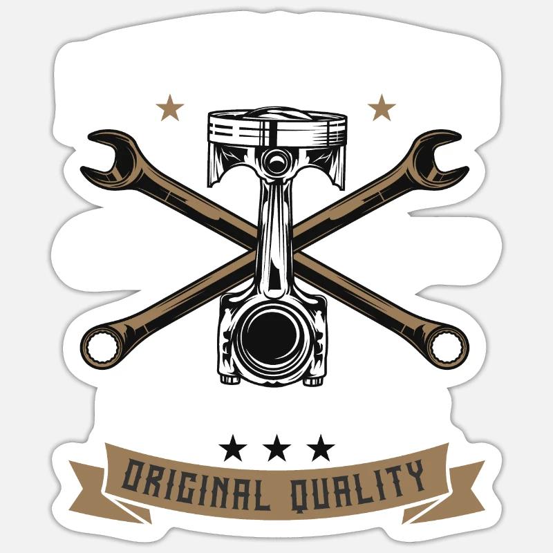 Engine Legend - Sticker size S (10 x 10 cm) - white matte