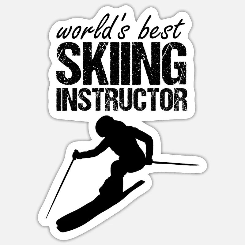 Best Ski Instructor Sticker size S (10 x 10 cm)