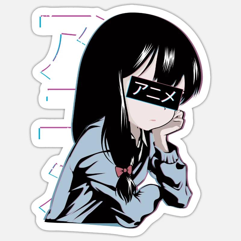 Anime Mädchen Sticker Größe S (10 x 10 cm)