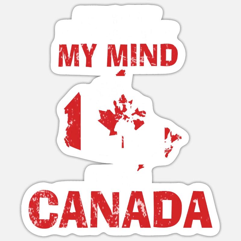 Canada - Sticker taille S (10 x 10 cm) - blanc mat