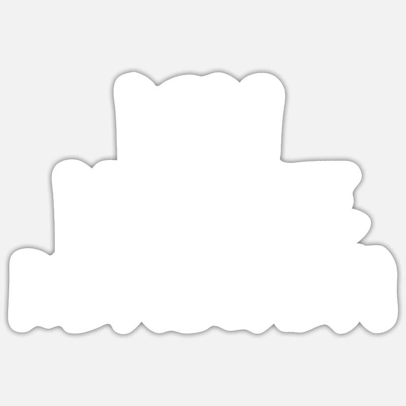 I hate people - Sticker size S (10 x 10 cm) - white matte