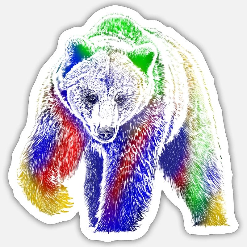 Bear - Sticker size S (10 x 10 cm) - white matte
