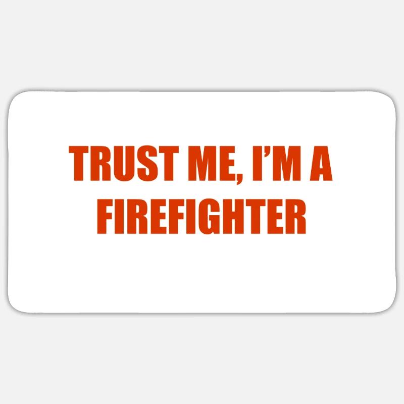 Héros des pompiers - Sticker taille S (10 x 10 cm) - blanc mat