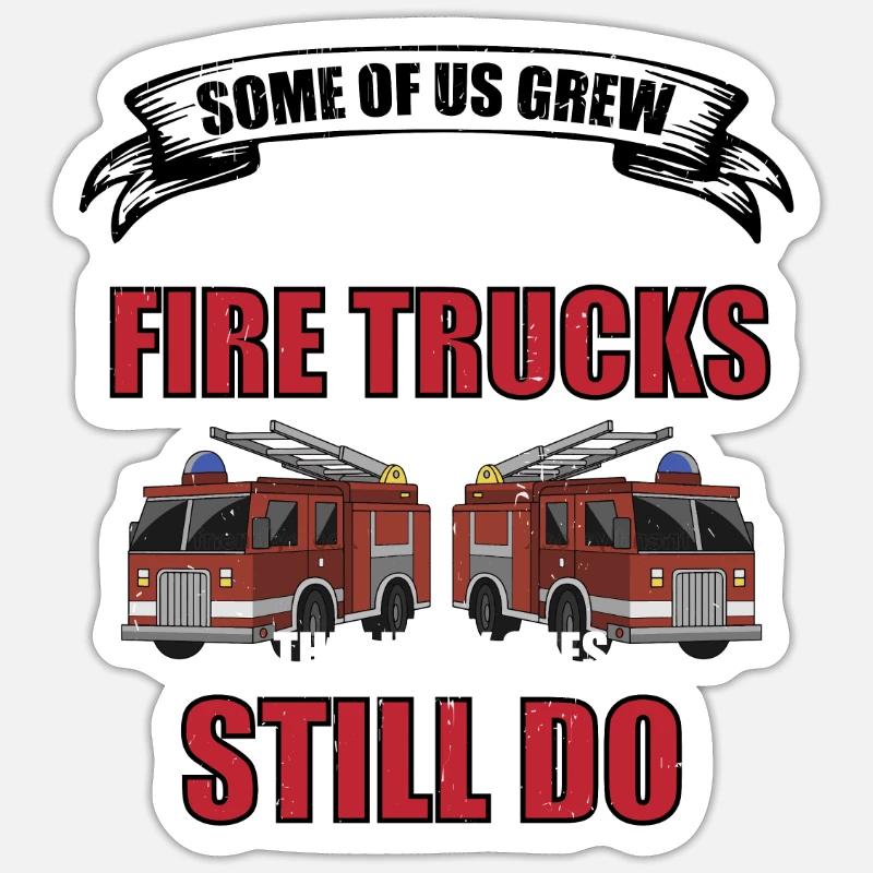 Fire Department Fire Engine Hydrant Water Cannon Sticker size S (10 x 10 cm)