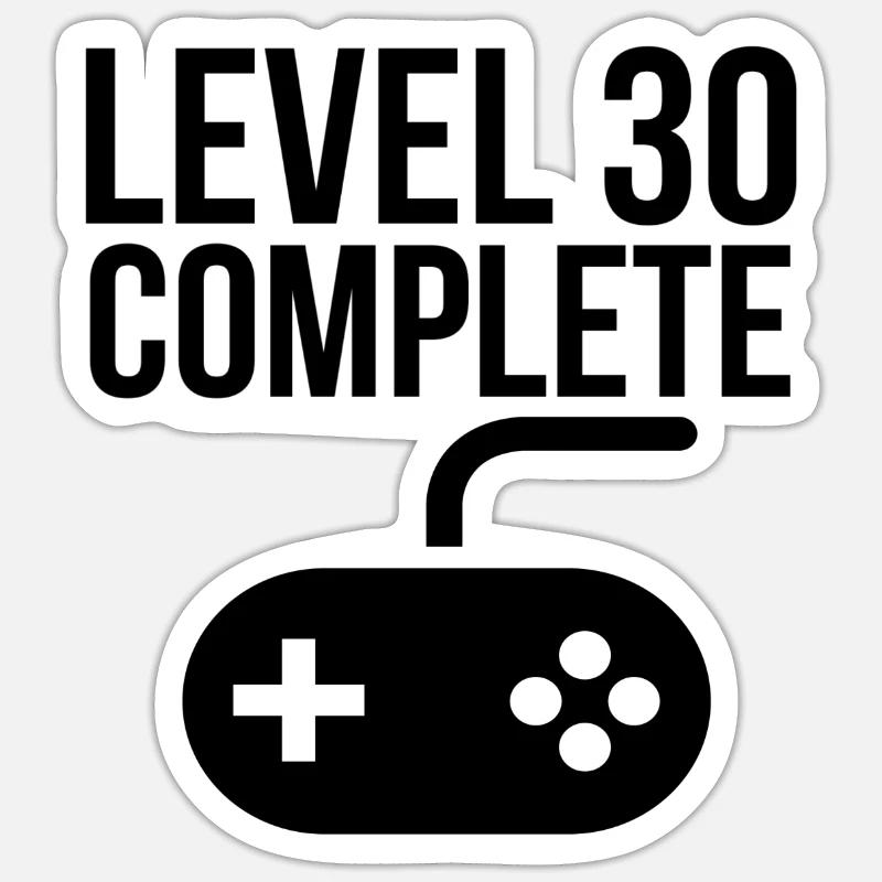 30th birthday man gift idea - Sticker size S (10 x 10 cm) - white matte