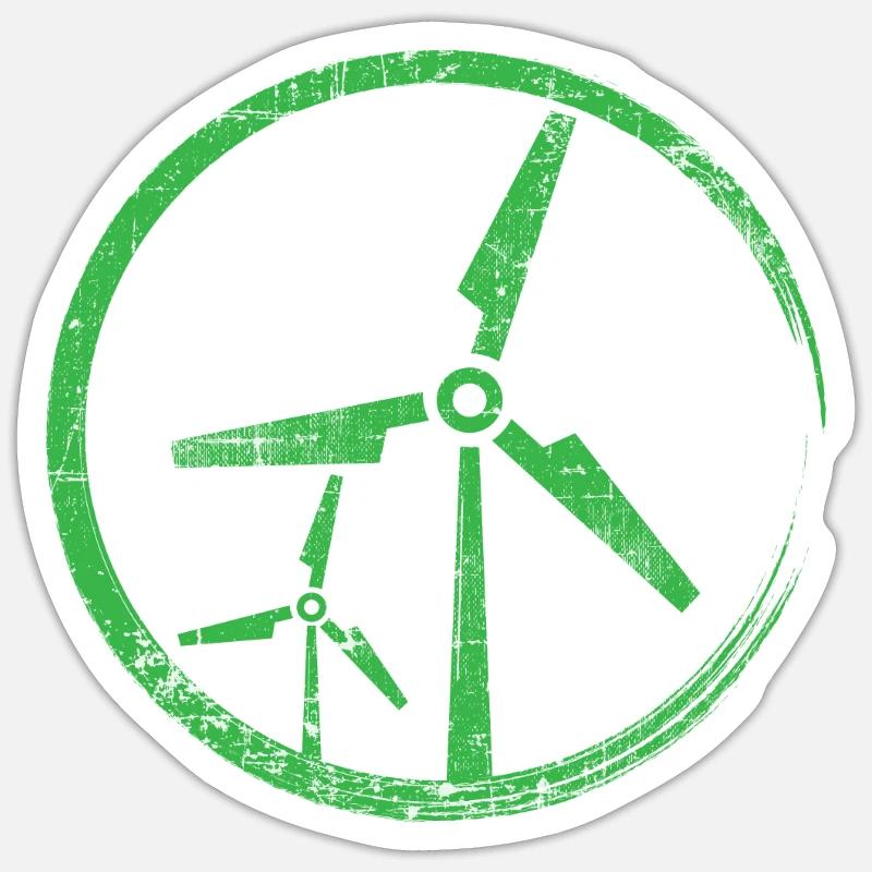 Windmill - Sticker size S (10 x 10 cm) - white matte