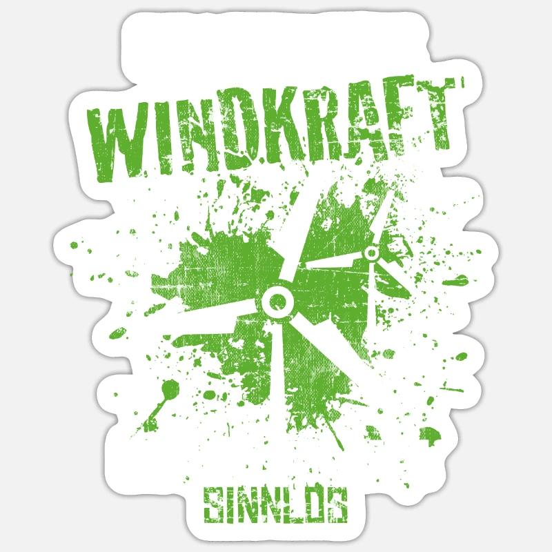 Énergie éolienne Sticker taille S (10 x 10 cm)