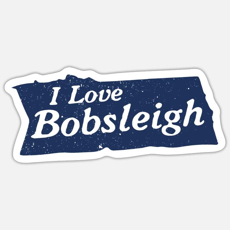 Tobogganing Sleds Bobsleigh Bobsleigh - Sticker size S (10 x 10 cm) - white matte
