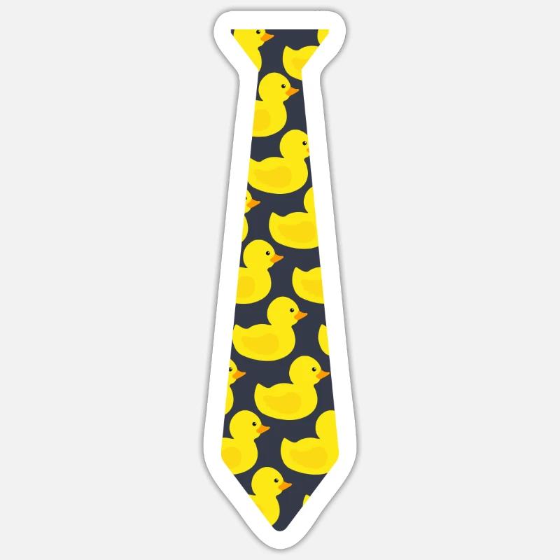 Rubber duck tie - Sticker size S (10 x 10 cm) - white matte