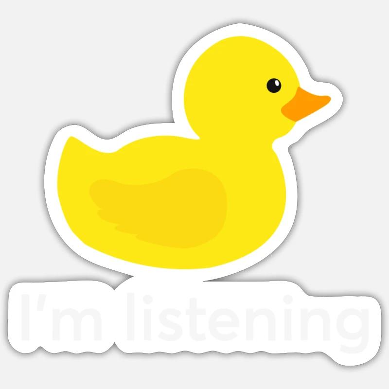Programmierer Gummiente Debug - Sticker Größe S (10 x 10 cm) - Mattweiß